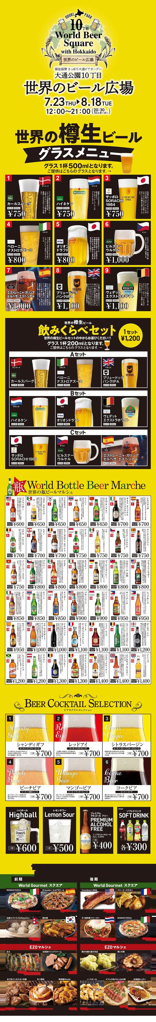 さっぽろ大通ビアガーデン 料理イメージ さっぽろ大通ビアガーデン 料理イメージ